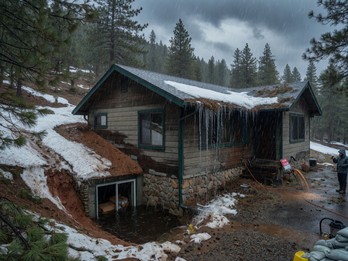 Winter Rain and Snowmelt Water Issues in Rimforest Homes